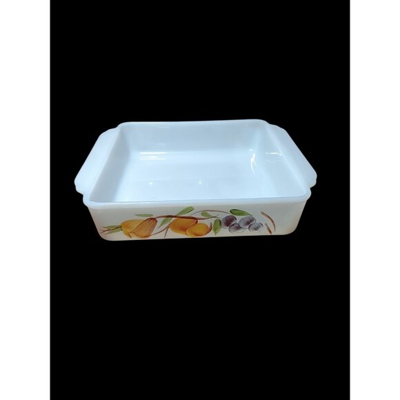 Anchor Hocking Fire King Gay Fad Vintage Fruit Baking Dish 8" 452 Mid Century - Picture 3 of 13